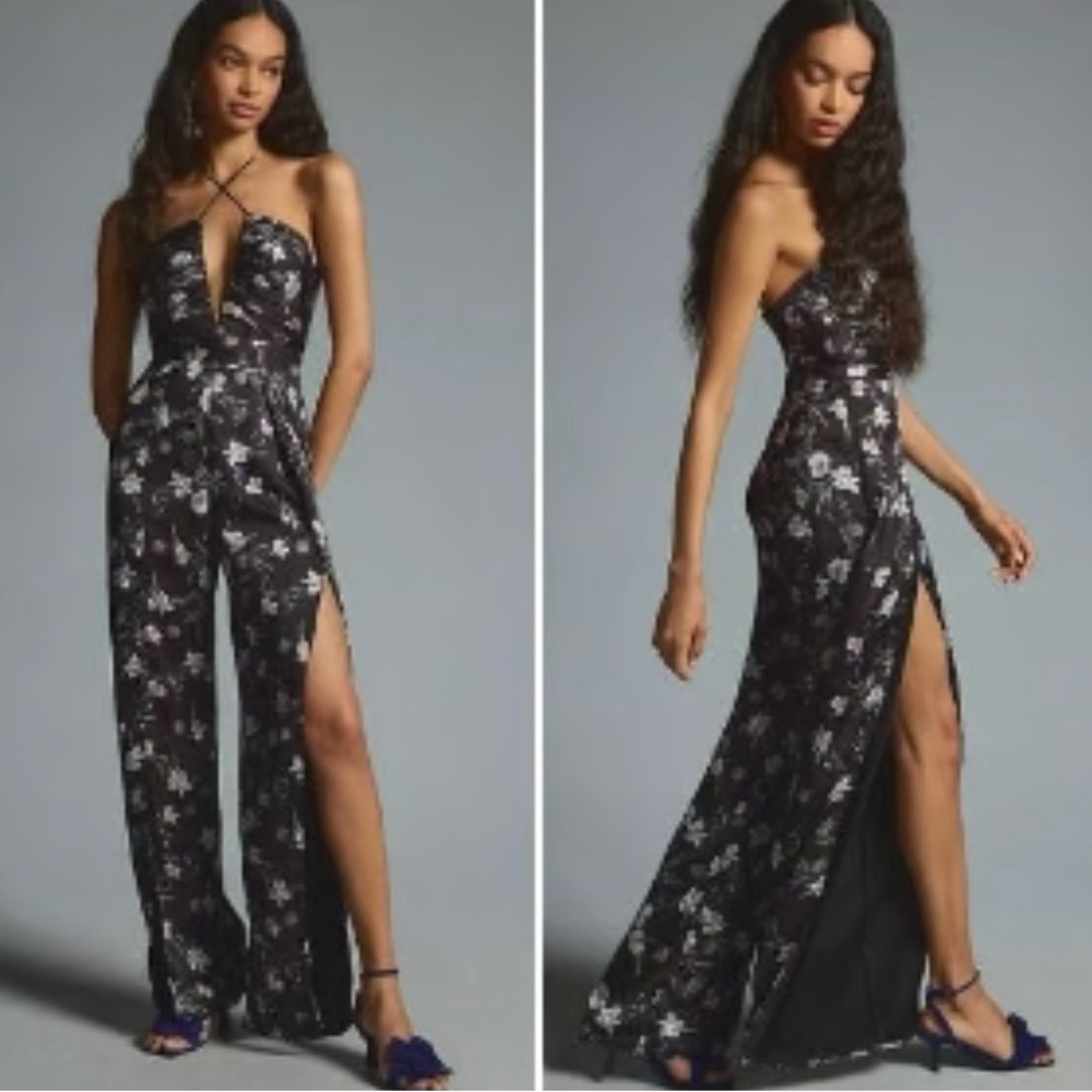 Anthropologie Black Jumpsuit with Stylish Design and Comfortable Fit